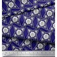 thumbnail image 3 of Soimoi Velvet Fabric Floral Block Print Fabric by The Yard 58 Inch Wide, 3 of 3