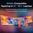 thumbnail image 3 of TUTT 15.6” Dual Portable Monitor | 16:9 Ratio FHD IPS Triple Screen Extender | Rotating Right Screen | Standalone | H5 Converter Cable | Windows, Mac OS – S10, 3 of 9
