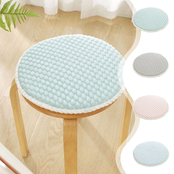 YYV Coussin de Chaise Rond en Rotin d'Été en Soie Glacée Antidérapant, Respirant et Rafraîchissant, Coussin de Tabouret 11,8 Po Rond, Housse de Siège en Rotin Douce pour Salle à Manger, Patio, Jardin, Coussin de Siège Compact Lavable, Coussin de Chaise