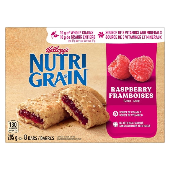 Kellogg's Nutri-Grain Cereal Bars - Raspberry Box of 8 Bars
