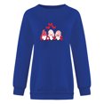 thumbnail image 4 of Pompotops Womens Summer Shirts Round-Neck Long Sleeve Tops Printed Regular Blouse Clearance, 4 of 4