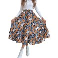 thumbnail image 1 of Xingqing Robe à Volants pour Femme, Imprimé Léopard, Taille Haute, Tulle Tutu de Fête, Jupe Midi Évasée, Jaune, G, 1 of 7