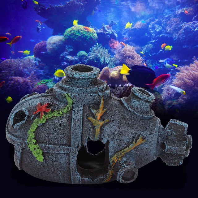 Aquarium Shipwreck Decoration, Fish Ornament High Simulation For Small Fish Or Big