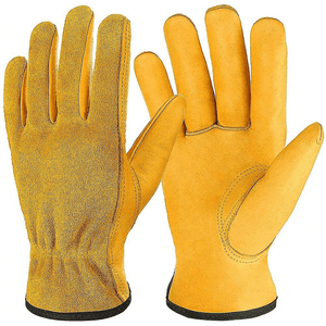 Gardening Gloves Cowhide Work Gloves, Breathable And Flexible Leather Work Gloves For Men