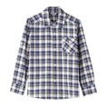 thumbnail image 1 of Bienzoe Boy's Flannel Button Down Long Sleeve Plaid Shirt Yellow 9/10, 1 of 10