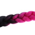 thumbnail image 4 of koolsoo Pigtails / Ponytail Motorcycle Braid Ombre Black to Fuchsia, 4 of 7