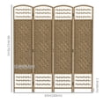 thumbnail image 3 of HOMCOM 5.6ft Folding Room Divider, Freestanding Privacy Screen for Bedroom, 3 of 10