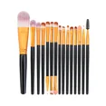 thumbnail image 1 of 15-Count High-Quality Makeup Brush Set, Black & Gold, 1 of 5