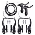 thumbnail image 1 of Bicycle Front and Rear V Brake Set, Cold Resistant Black Aluminum Alloy Bike V Brake Set  for Outdoor Cycling, 1 of 8