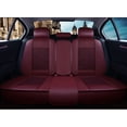 thumbnail image 4 of Maidao Car Seat Covers Leather Set Universal for Mitsubishi for Outlander/Airtrek 2001-Present 5 Seats Waterproof Front Rear Cushion Protector Red, 4 of 6