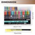 thumbnail image 3 of 60Pc Colored Gel Pens 60-Color Fluorescent Pen Set Plastic For Office Desk Classroom Pink, 3 of 9
