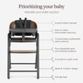 thumbnail image 2 of Evolur Step and Savor Convertible High Chair​, Walnut Gray, 2 of 9