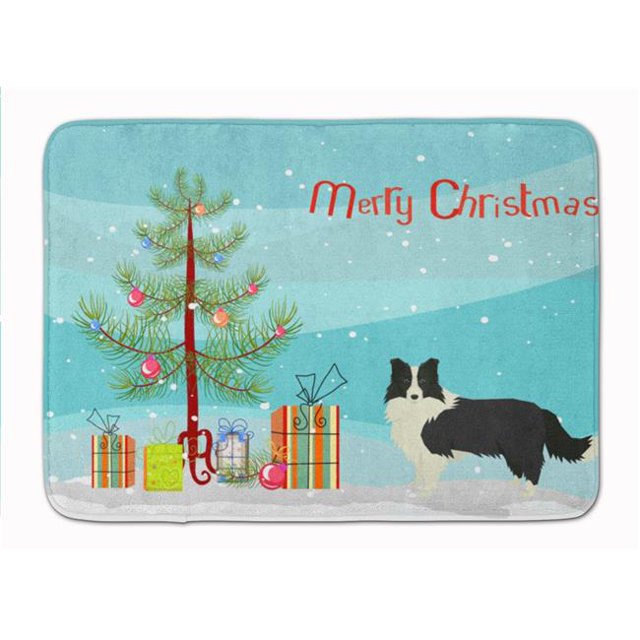 Carolines Treasures CK3522RUG Border Collie Christmas Tree Machine Washable Memory Foam Mat