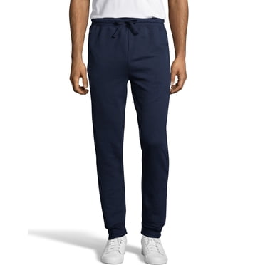 Hanes Mens EcoSmart Fleece Jogger Sweatpant with Pockets, XL, Navy