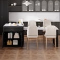 thumbnail image 4 of Euroco Kitchen Island Cart with Extendable Dining Table for 4-6 Seating, Two-Tone Kitchen Island with Power Outlet, Drawers and Cabinets, Black, 4 of 26