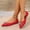 Red, variant on FRSASU Women's Fashionable Casual Pointed Toe Soft-Sole Spring Style Flat Rhinestone Flat Shoes Hot Pink