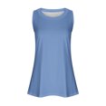 thumbnail image 4 of Timegard Womens Long Tank Tops Round Neck Sleeveless Solid Color Casual Loose Top Basic Tshirts Blouse, 4 of 6