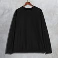 thumbnail image 2 of FAIWAD Men's Long Sleeve Sweatshirt Round Neck Solid Color Loose Pullover Tops Casual Oversized Blouse, 2 of 6