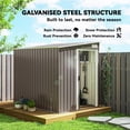 thumbnail image 4 of Outsunny 5 x 7FT Lean to Outdoor Storage Shed w/ Foundation, Light Grey, 4 of 10