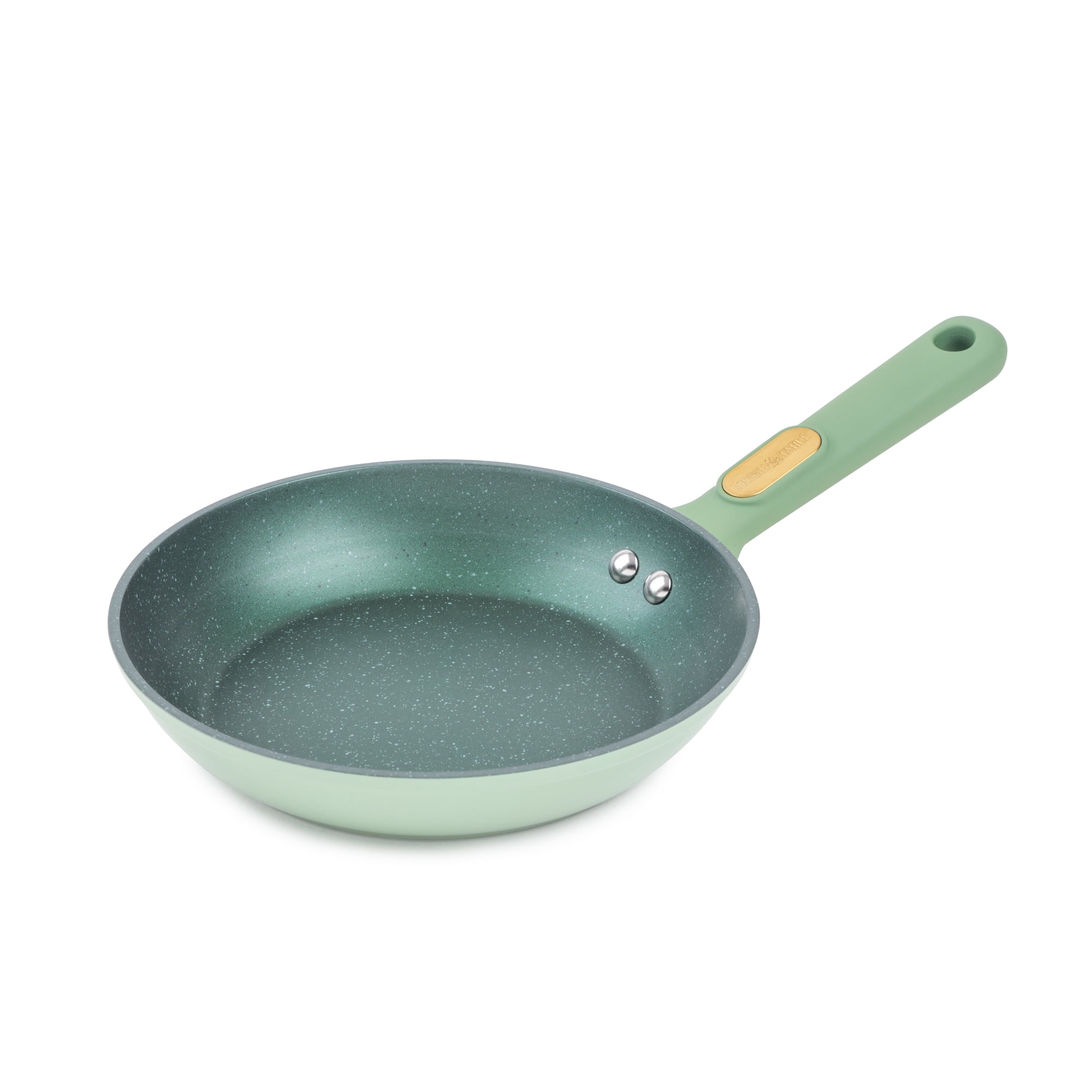Batterie de cuisine 12 pièces en granit Thyme et table antiadhésive - Vert