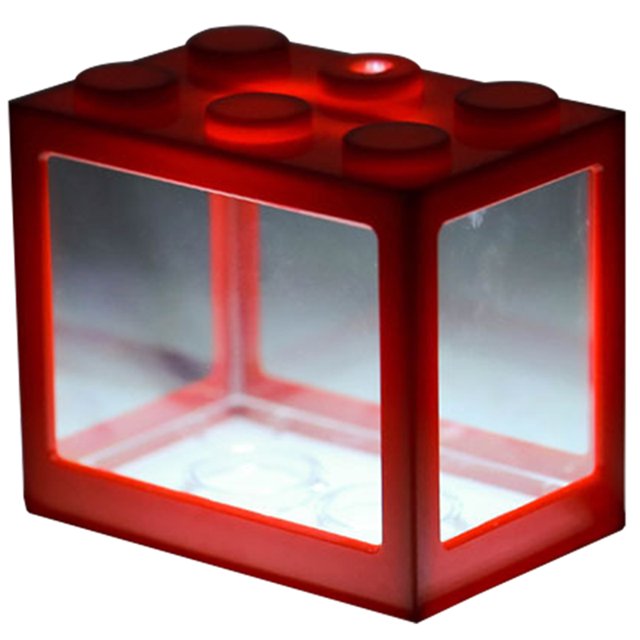 Mini Kit d'Aquarium Design Casse-Tête Mignon Boîte d'Élevage de Poissons Mini Aquarium avec Lumière
