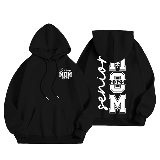 WEAIXIMIUNG Cropped Sweatshirt Jacket Ladies Senior Mom 2025 Shirt 2025 Graduating Class Sweatshirt T Shirt Alphabet Print Long Sleeved Hoodieladies Senior Mom 2025 Shirt 2025 Graduating Class