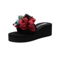 thumbnail image 1 of Fashion Women Slip-on Open Toe Wedges Heels Causal Flower Slipper Slides Shoes, 1 of 9