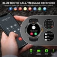 thumbnail image 3 of Smart Watches for Men KE3 with LED Flashlight 3ATM Waterproof Android Smart Watch Compatible with iPhone(Call Received/ Dial) 1.45” HD 110+ Sports Modes, 3 of 6