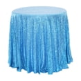 thumbnail image 2 of TIMIFIS Polyester Nappe en, Nappe Ronde de Décoration Intérieure Pailletée Mariage Pailletée pour Fêtes de Mariage 47X47 Pouces dans une Variété de Couleurs, 2 of 6