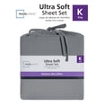 thumbnail image 2 of Mainstays Washed Ultra Soft Microfiber Bed Sheet Set, King, Soothing Grey, 4 Piece, 2 of 11