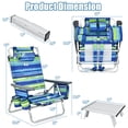 thumbnail image 2 of Gymax Ensemble 3 Pcs Chaise de Plage Pliante et Table Extérieur Chaise Inclinable Réglable, 2 of 10