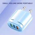 thumbnail image 3 of WIFKLSIIPG 3-port USB Charging Head Macaron Color Matching Charging Head Portable USB Charging Head, 3 of 4