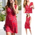 thumbnail image 2 of DPTALR Grossesse Col Rond Robe Débardeur Sans Manches Tenue Multifonction Été Vêtements d'Allaitement Imprimés Fashable, 2 of 4