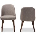 thumbnail image 3 of Baxton Studio Cody Chaise de Salle à Manger Moderne Mi-Siècle, Gris Clair (Ensemble de 1), 3 of 8