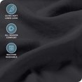 thumbnail image 2 of Bare Home Washed Sheet Set - Premium 1800 Collection - Deep Pocket - 4 Piece - Full, Black, 2 of 6