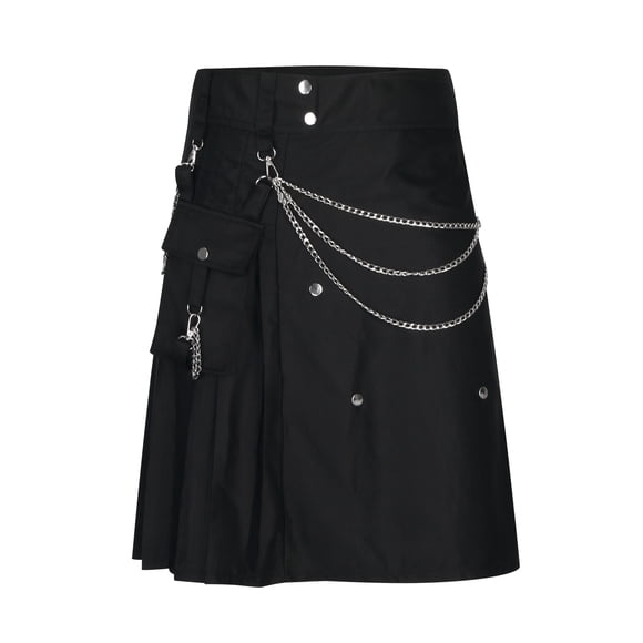 cllios 2024 Clearance Men Kilt Sport,Utility Kilt for Men Modern Tartan Kilts Pleats Scottish Traditional Kilt for Men