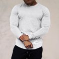 thumbnail image 2 of Pompotops T-shirt à Manches Longues en Coton Extensible pour Hommes Automne Sports Course Grande Taille en Solde, 2 of 8