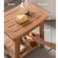 thumbnail image 3 of Shower Bench Seat for Inside Shower Poly Lumber Shower Stool for Shaving Legs Bathroom Shower Foot Rest with Storage Shelf Plastic Shower Chair Seat for with Adjustable Feet, 3 of 6