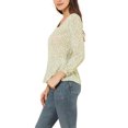thumbnail image 4 of Unique Bargains Blouse à Manches Longues à Encolure Carrée à Fleurs pour Femmes, 4 of 6