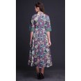 thumbnail image 3 of Bimba Robe-Chemise Mi-Mollet pour Femmes à Manches Roulées à Imprimé Floral Boutonnée - Xxx-Grand, 3 of 5