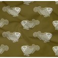 thumbnail image 4 of oneOone Organic Cotton Poplin Twill Fabric Fish Block Printed Craft Fabric BTY 42 Inch Wide, 4 of 4