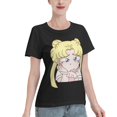thumbnail image 2 of T-Shirt Basique à Manches Courtes pour Femmes Sailor Moon Édition Q Tsukiha, 2 of 6