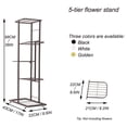 thumbnail image 4 of 5 Tier Metal Plant Stand Holder,Adjustable Multiple Flower Pot Holder Shelves, Planter Shelf Display Rack Storage Organizer for Balcony Garden Indoor Outdoor Corner(Dark Grey), 4 of 5