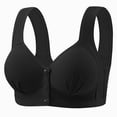 thumbnail image 1 of Lenpel Front Closure Bras for Women Comfortable Wireless Supportive Push up Bras Full Coverage Everyday Bralettes(Black,Medium), 1 of 2