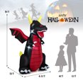 thumbnail image 3 of Costway 8 FT Halloween Inflatable Fire Dragon Giant Blow up Decoration with LED Lights, 3 of 10