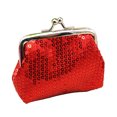 thumbnail image 1 of Trayknick Mode Femmes Paillettes Boucle Mini Porte-Monnaie Pochette Portefeuille Pratique Sac Rouge, 1 of 13