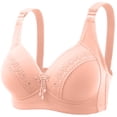 thumbnail image 2 of AherBiu Womens Plus Size Bras Large Bust Full Coverage Wireless High Supportive Bralette Solid Color Push up Bras, 2 of 7