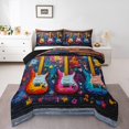 thumbnail image 1 of Erosebridal Electric Guitars Comforter Sets Full Size, Graffiti Blocks Comforters & Duvets, Reversible 3 Pieces, 1 of 7