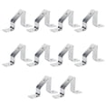 thumbnail image 1 of 10PCS Rail Mounting U Bracket C45 Stainless Steel Guide Rail Inclined Support U Shaped Connector Bracket M5 Hole, 1 of 10