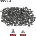 thumbnail image 3 of 200 Sets Leather Rivets 6 x 6mm Metal Double Cap Rivet Snaps Studs Fasteners with 3pcs Setting Tools Rivets for Leather Craft DIY Repair Decoration, Gunmetal, 3 of 7